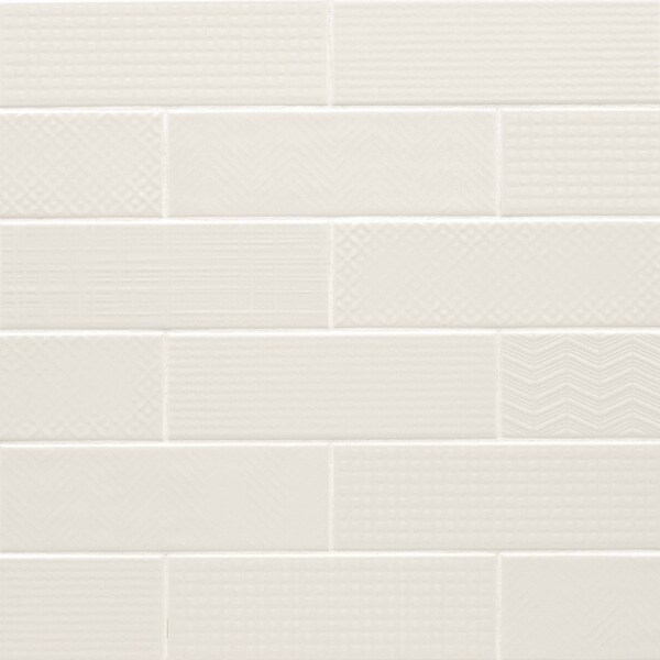 Msi Urbano Crema 3D Mix 4 In. X 12 In. Glossy Glazed Ceramic White Textured Subway Tile, 30PK ZOR-PT-0522 - main